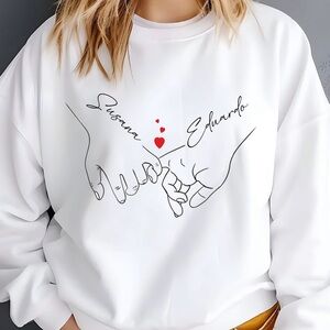 White Oversized Graphic Long Sleeve Sweatshirt
